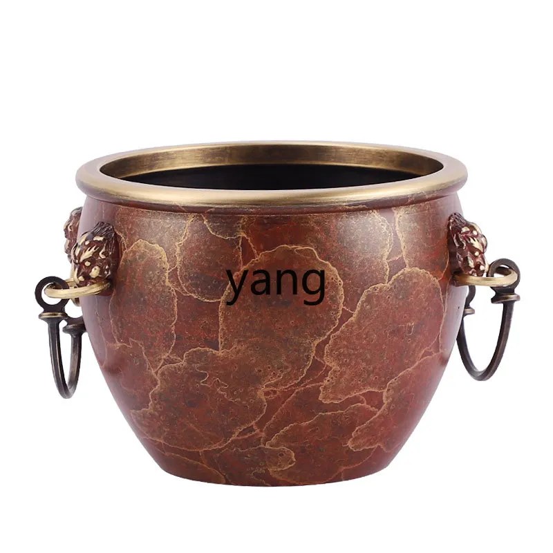 

hrc lion head cylinder copper cylinder pure copper cornucopia ornament lucky home living room lucky