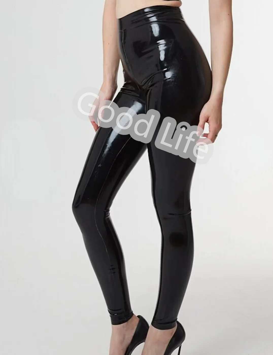 

Классические черные женские леггинсы из натурального латекса, латексные длинные узкие брюки, резиновые латексные женские брюки, костюм на заказ
