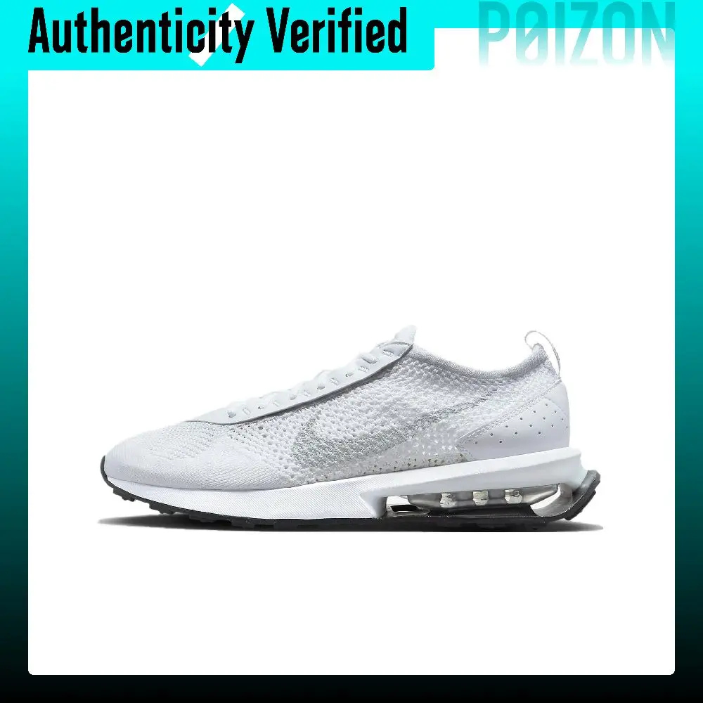 Nike Air Max Flyknit Racer Next Nature, Calzado Casual de Caña Baja para Hombre, con Amortiguación de Tela, Transpirable y con Soporte, Color Blanco FJ4002-100