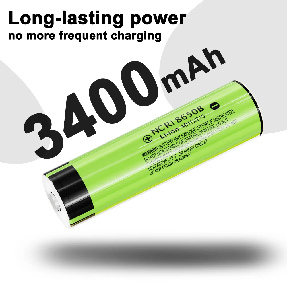 Liitokala 2PCS Original 18650 3400mah Protected battery 3.7V Li-lon Rechargebale battery