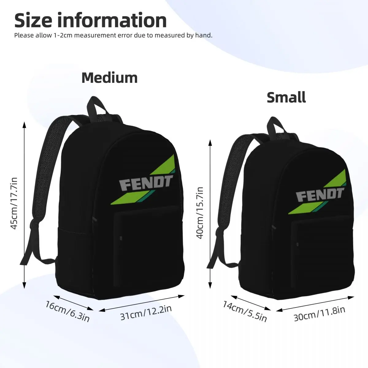 Fendt-mochila de Tractor agrícola para hombre y mujer, bolso de hombro ligero para estudiantes, senderismo, viaje, Universidad