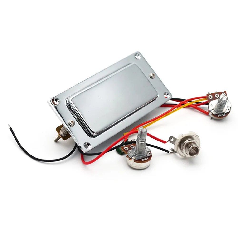 

Double Coil Humbucker Pickup Kit, Pre wired Harness with 500K Pots, Easy Installation Perfect for Electric Guitar Replacement