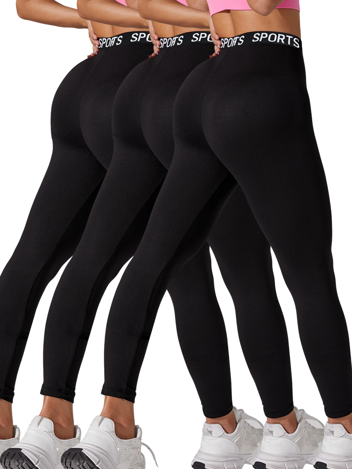 

Super Soft Letter Waist Leggings For Women No See Through Workout Running Yoga Athletic Push Up Gym Fitness Leggings Yoga
