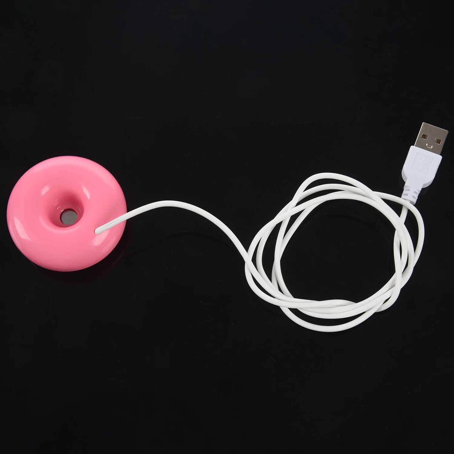 Rosa donut umidificador usb escritório desktop mini umidificador portátil criativo purificador de ar rosa