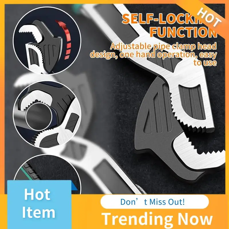 

ABNL 2Pcs Adjustable Pipe Wrench, Multifunctional Self-Locking Quick Wrench, 0.28-0.6Inch(7-15Mm) Auto Adjusting Wrench