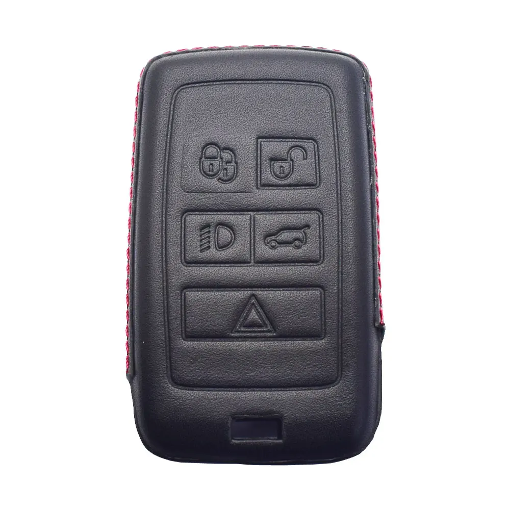 حقيبة غطاء مفاتيح السيارة من الجلد الحقيقي لسيارة لاند روفر رينج روفر سبورت إيفوك ديفندر ديسكفري جاكوار E F-Pace حافظة شل عن بعد #3