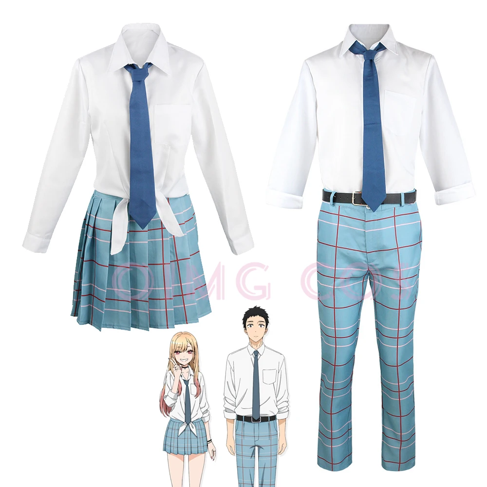 Kitagawa Marin Cosplay Costume My Dress-Up Darling Adult Uniform Wig Anime Halloween Costumes Women Game Character Outfit