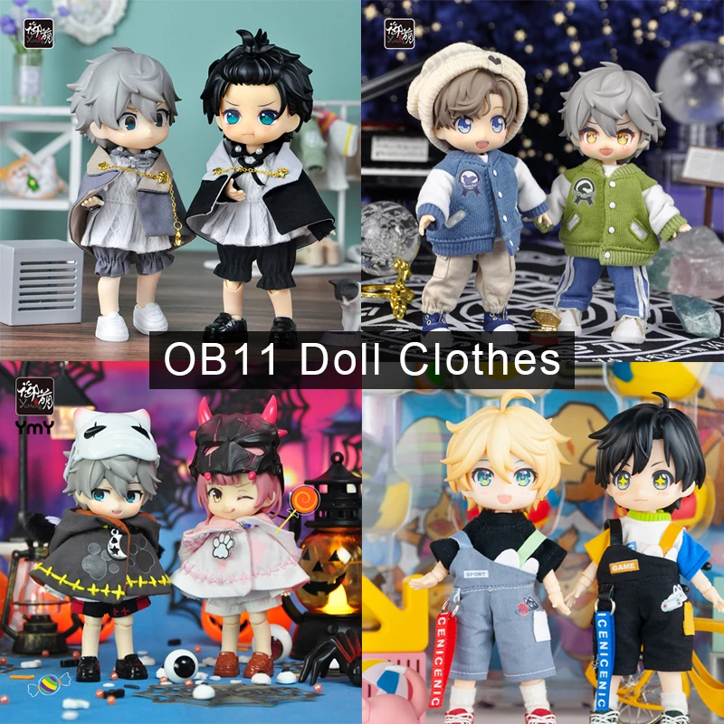 

HOT SALE OB11 Doll Clothes cape baseball uniform rompers set 1/12 size for Obitsu11 ymy body gsc P9 bjd Boys and girls toy gift