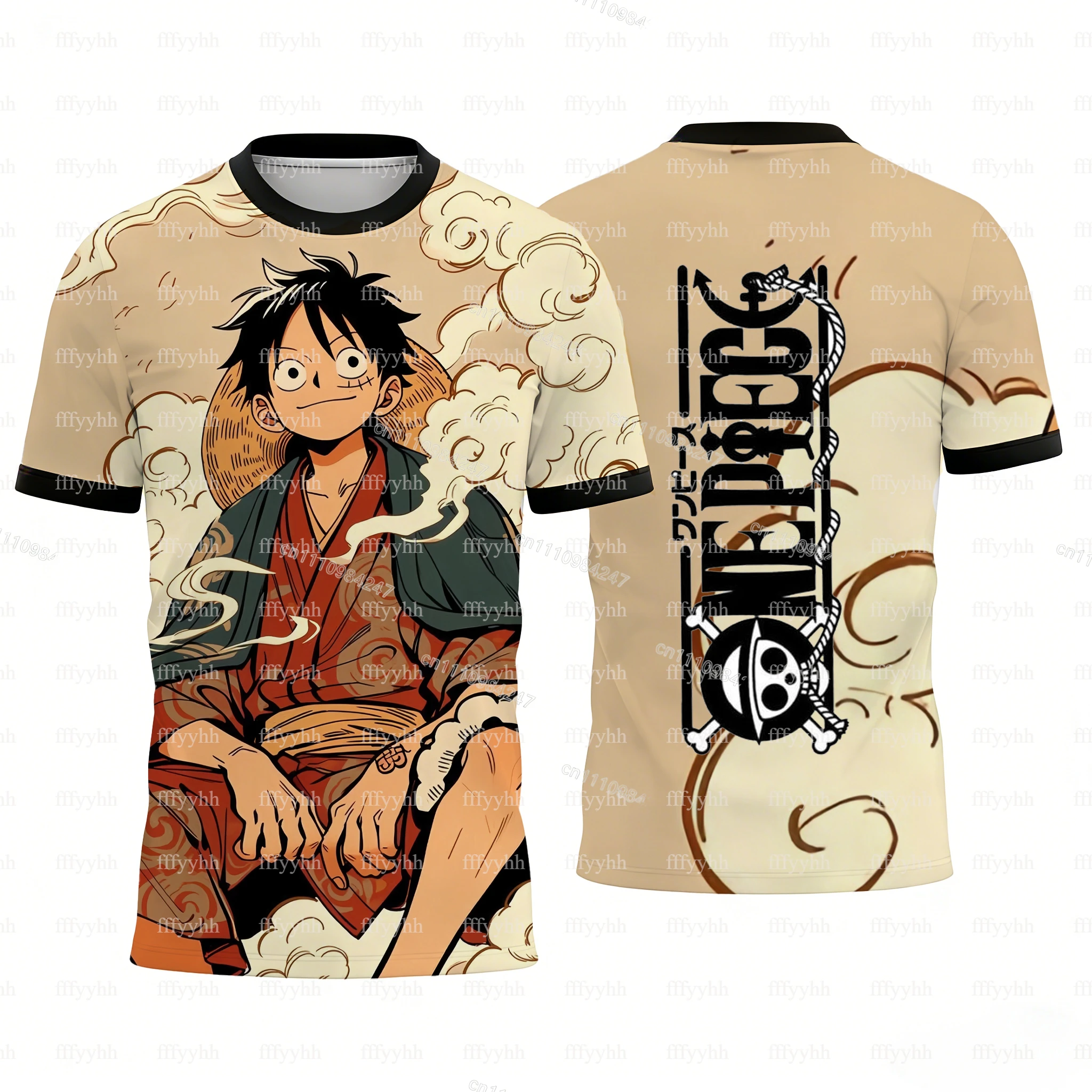 

2026 Hot Sale One Piece Straw Hat Pirates 3D Print Anime Graphic T-Shirt Unisex Streetwear Short Sleeve Top Men Women Anime Fans