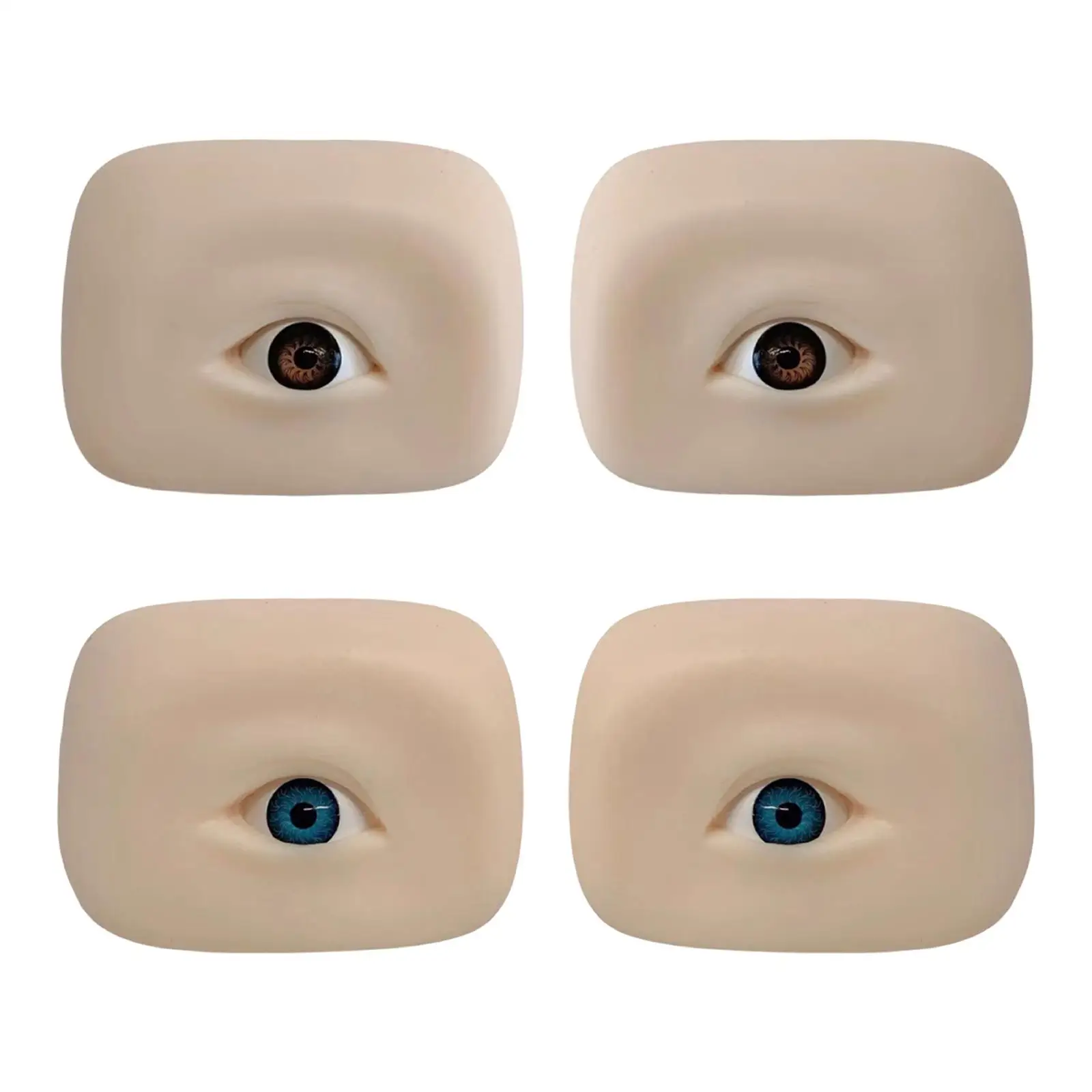 Silicone Eye Model Eye Makeup Practice Accessory Lightweight Easier Carry