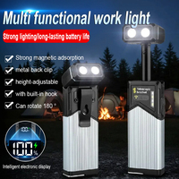 Work Light Portable Telescopic Ultra High Brightness Lamp Hook Magnet Camping Lamp Charging Car Repair Working Lights Dimmable