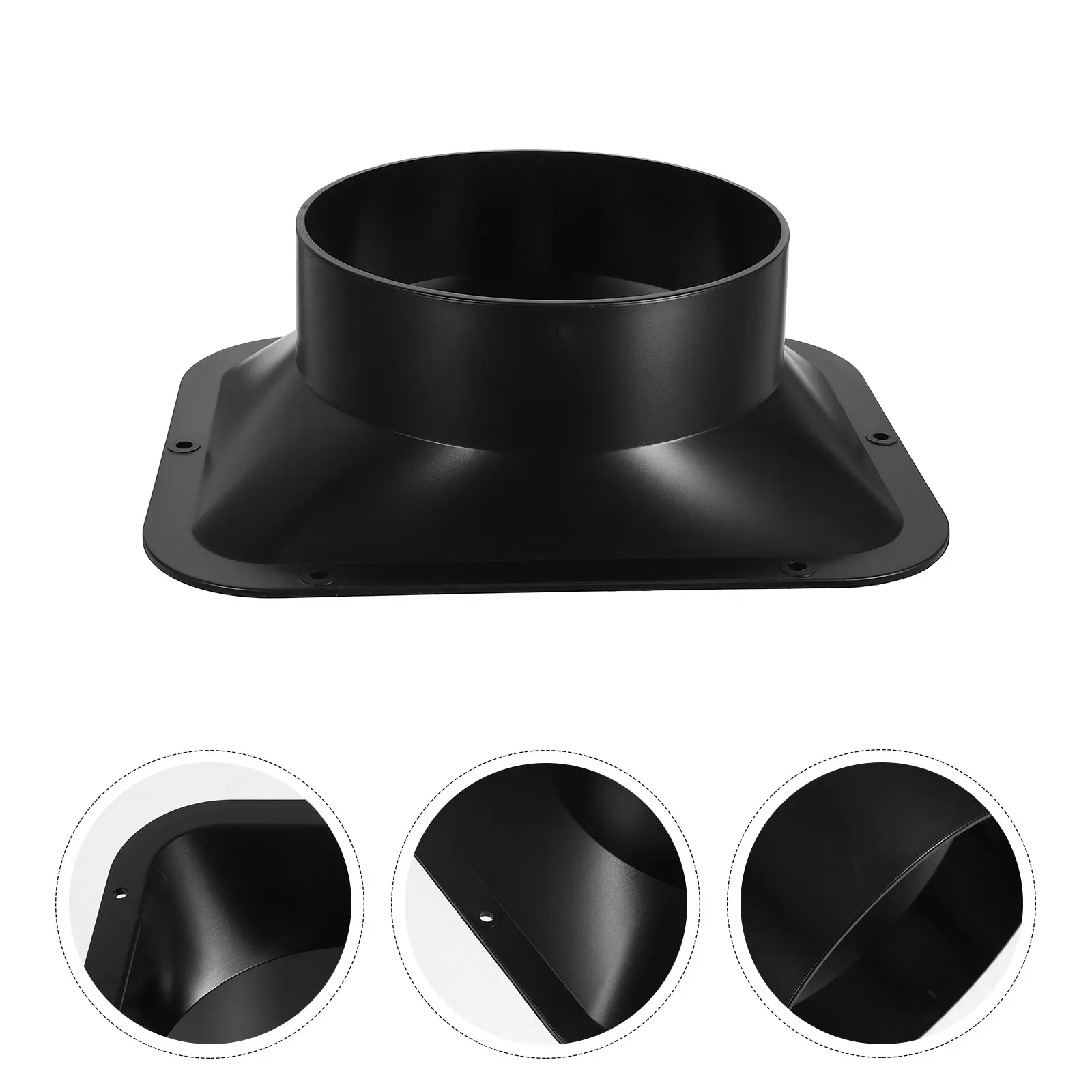 Flange Fitting Accessories Dust Collection Fittings Pipeline Air Vent Duct Connector Black