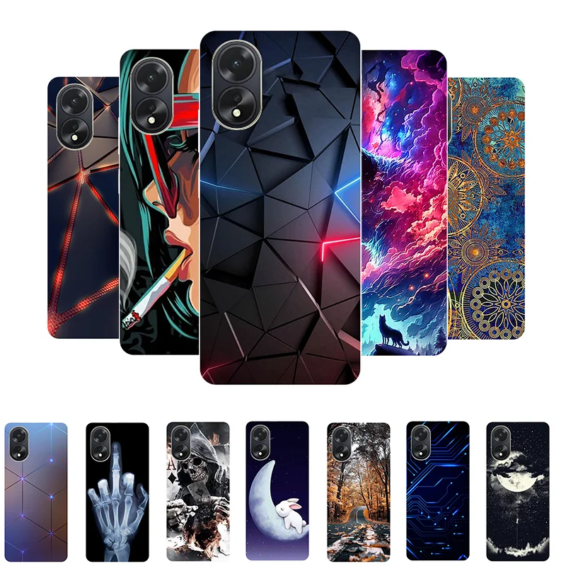 For OPPO A18 Case Silicone Back Cover Phone Case for OPPO A18 CPH2591 A 18 Soft Case OPPOA18 Funda Cartoon