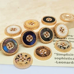 18/20/23/25MM Multicolor Metal 4 Holes Buttons Of Clothing Wholesale Fashion Decor Rhinestone Button Makers Craft Supplier DIY