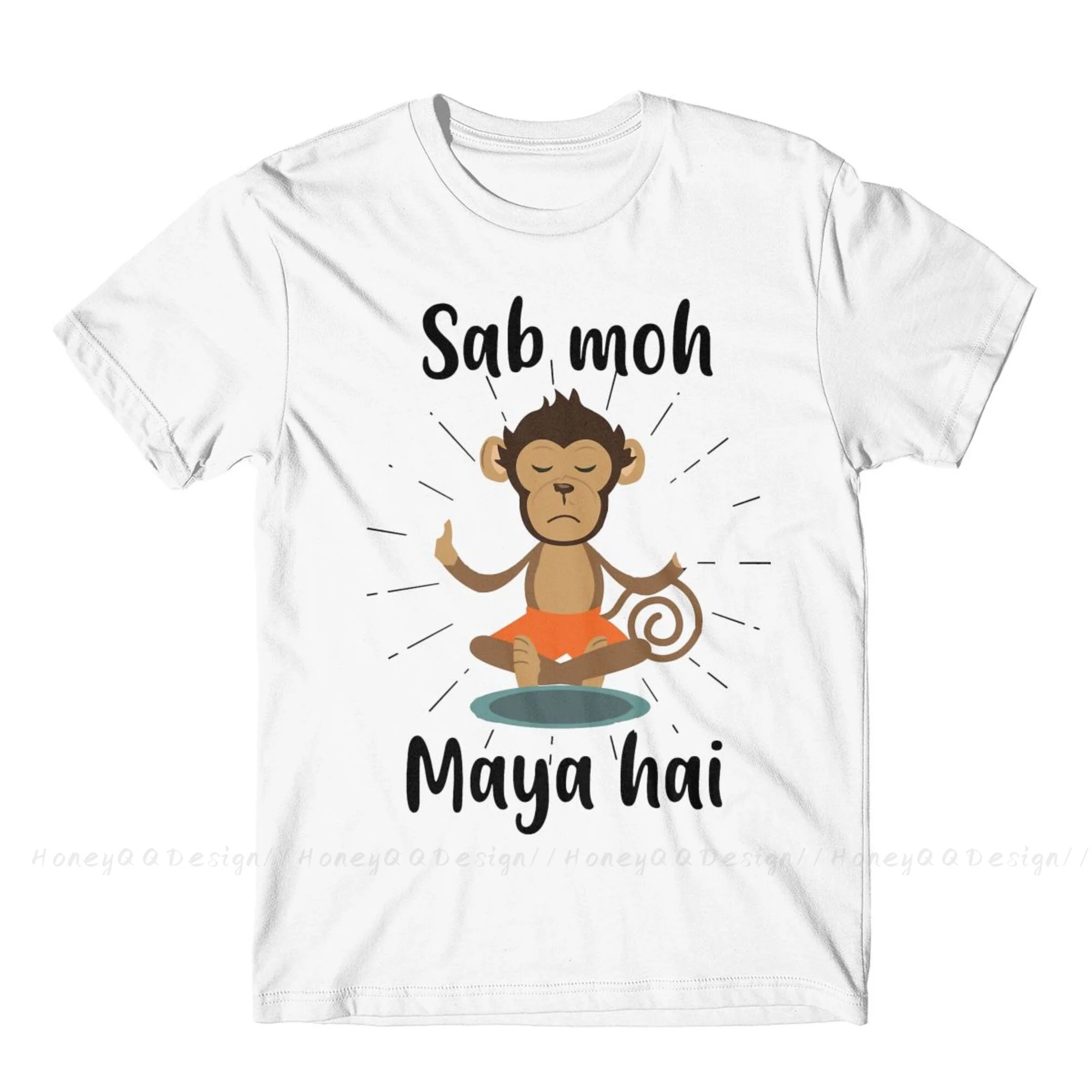 Men Shiva Hindu God India Lingam TShirt Sab Moh Maya Hai Hindi  Pure Cotton Tees Harajuku Short Sumer Sleeve Adult Shirt