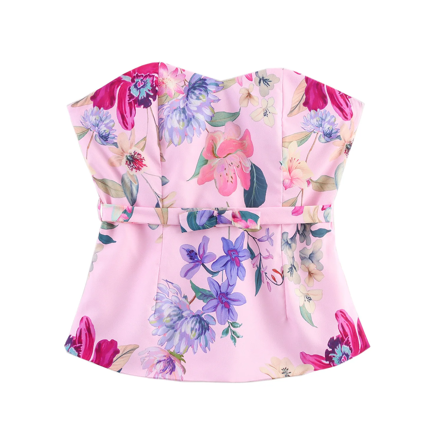 Conjunto de estilo europeo para mujer, Top estilo Bralette ajustado con cinturón y estampado a la moda para principios de otoño, pantalones largos