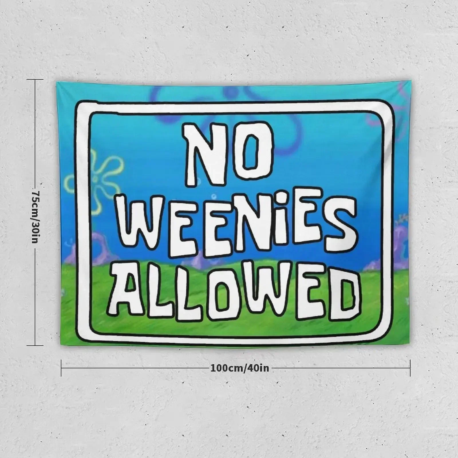 No weenies allowed Tapestry Bedroom Deco Wall Hanging Decor Wallpapers Home Decor Room Decorations Aesthetic Tapestry