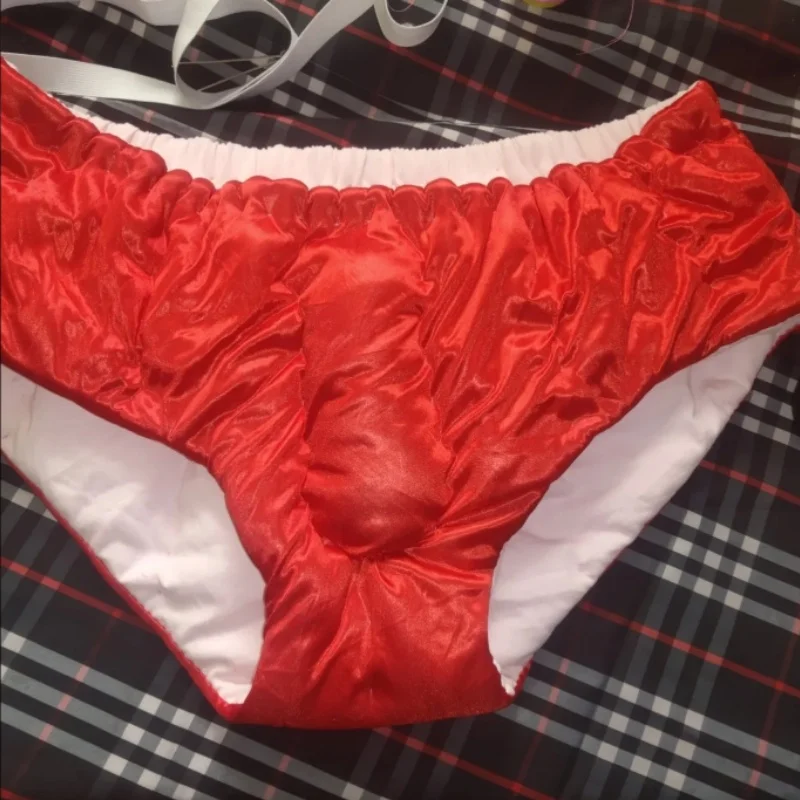 

Утолщенные хлопковые трусы ручной работы со встроенным оболочкой, эротические трусики ABDL, удобные гладкие двусторонние трусики из ледяного шелка, FKK, вечерние фетиш