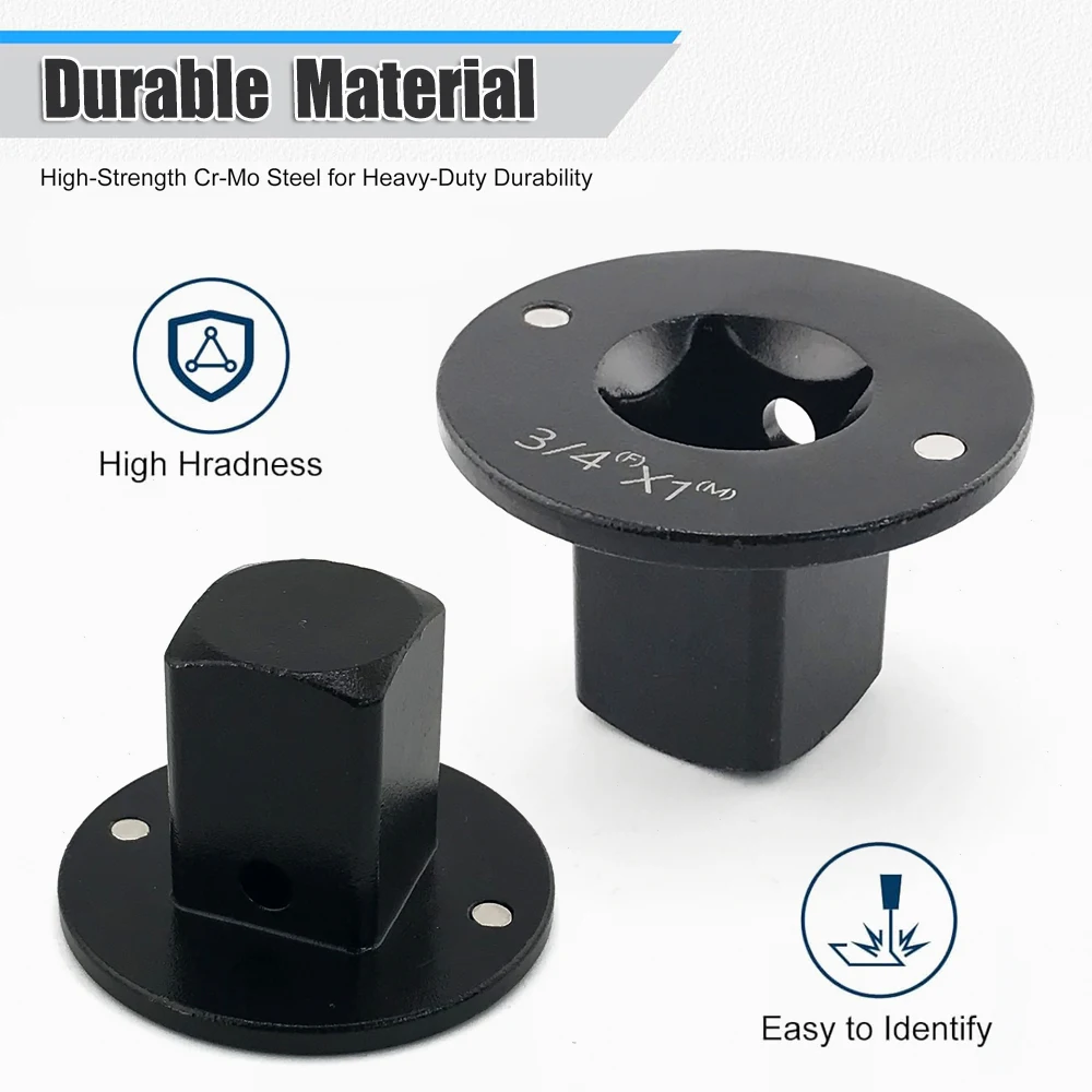 

Impact Driver Socket Adapter Set 3/4" to 1" 1/2" to 3/4" 3/8" to 1/4" Low Profile Reducer for Hand Tools Wrench Accessory