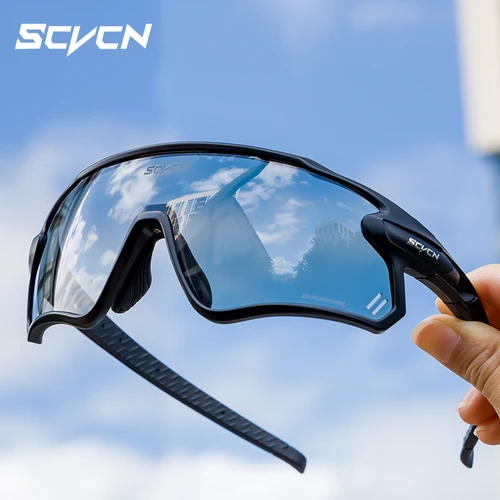 Imagen 1 del producto SCVCN gafas de sol fotocromáticas gafas de ciclismo bicicleta MTB UV400 gafas para hombre montar patinaje de velocidad mujer gafas de bicicleta 2024