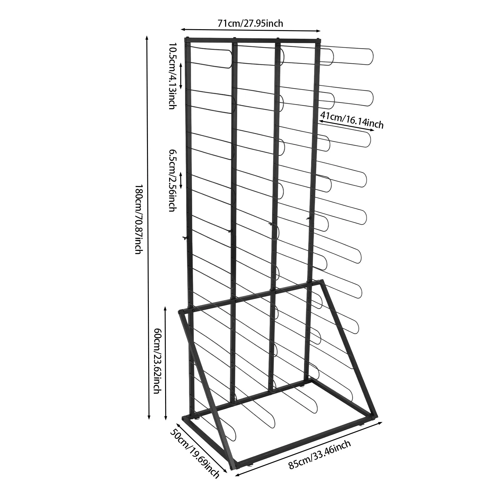 Vloerstaand opbergrek Papierrollen Opbergrek Materiaal Roll Dsplay Rack met 4 voetkussentjes Office Print Shop Organizer