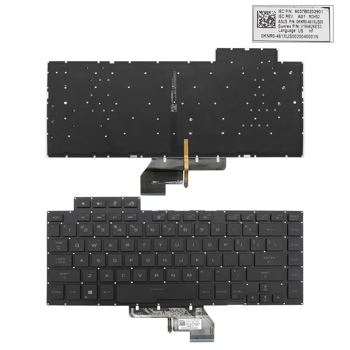 New For ASUS ROG GU502LU GU502DU GU502LV GU502LW Laptop US Backlit keyboard