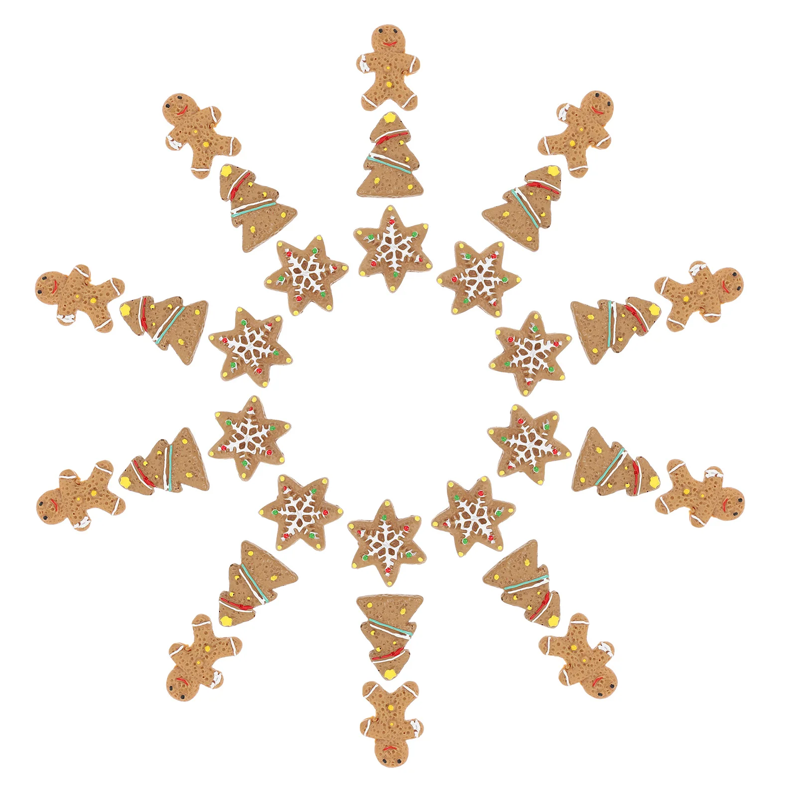 

30 Pcs Christmas Resin Ornaments Delicate Gifts Lovely Decor Material Decorations Party Supplies