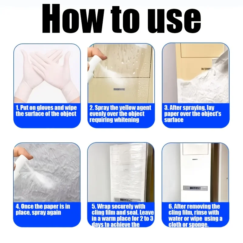 Spray de remoção de plástico multiuso 100ml, fórmula suave, grau profissional, para cortinas de portas, abajures, eletrodomésticos