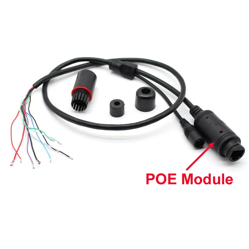 Módulo POE integrado de 4 piezas, Cable de alimentación LAN sobre Ethernet, Lan, RJ45 + puertos DC, para placa de cámara IP, 48V