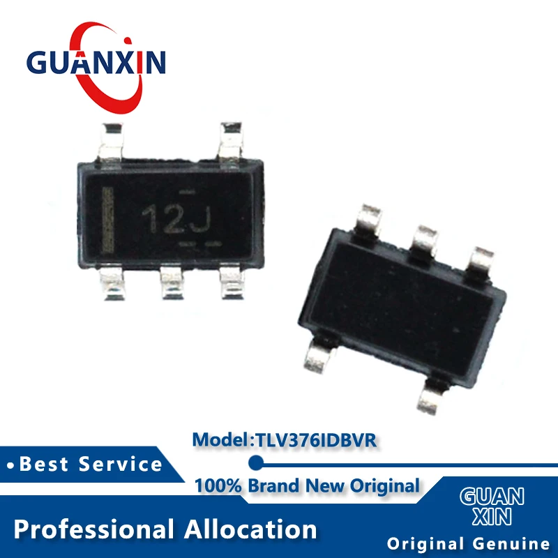 

100% New TLV376IDBVR TLV376IDBVT SOT23-5 Marking 12J TLV376