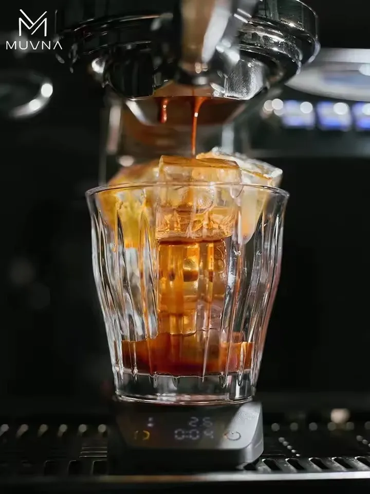 MUVNA-Mini مقياس الاسبريسو الإلكتروني الوزن 0.1 جرام شاشة LED عالية الدقة ميزان القهوة المحمول مخصص استقبال كأس قضيب