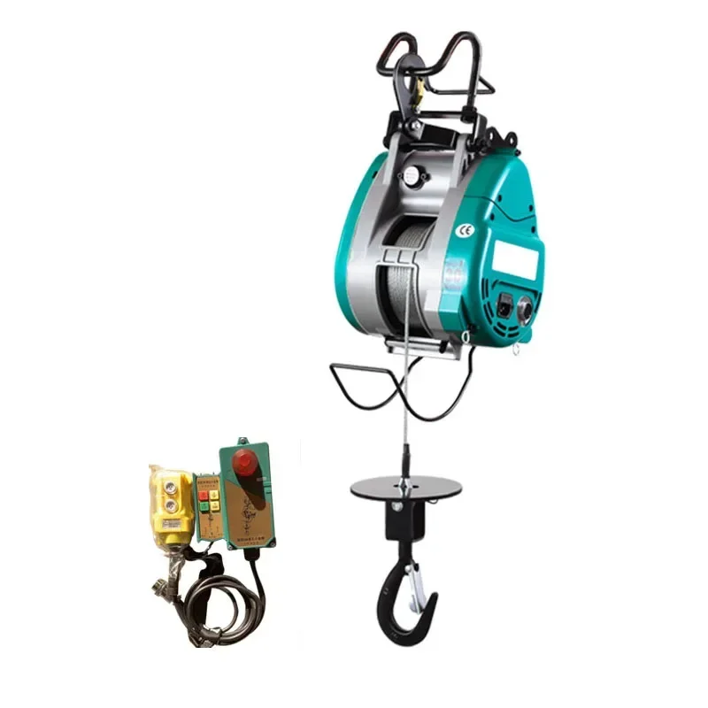 220V Electric Hoist Portable Electric Winch Double-hole Small King Kong Electric Hoist Hanging Wire Rope Crane