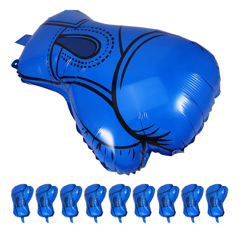 

10Pcs Boxing Glove Foil Balloons Aluminum Sport Birthday Party Wrestling Themed Decorations Birthday Balloons