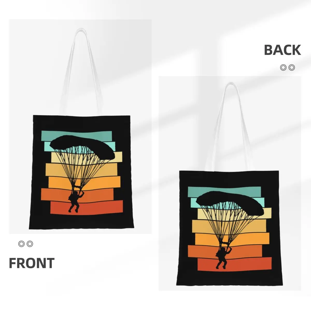 Paragliding Boodschappentassen Dames Canvas De draagtas Opvouwbare dames schoudertas Reishandtas