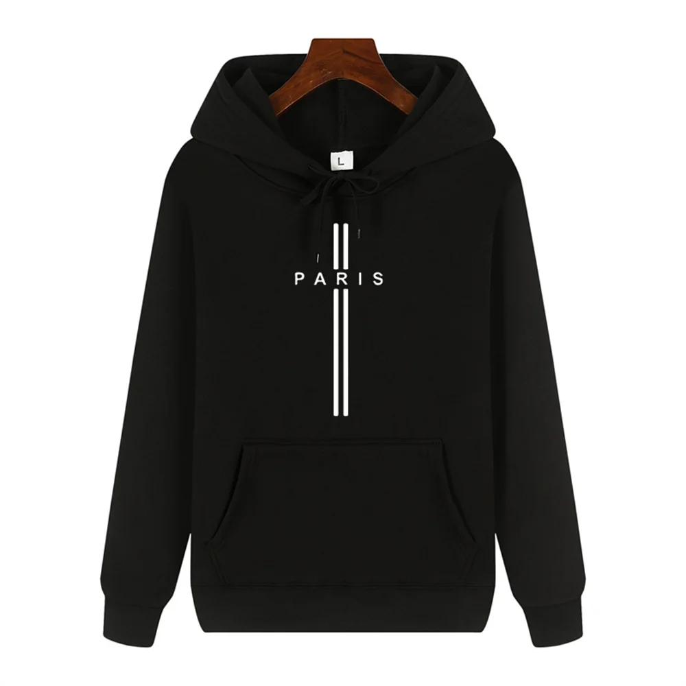 Hoogwaardig eenvoudig Parijse printontwerp, comfortabele en warme trui voor de herfst-wintermode uit 2025 en volwassen streetwear