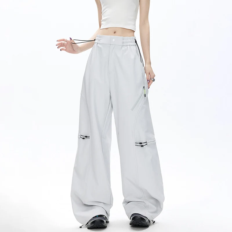 

Ladies Comfortable Fashionable Trend Slimming Loose Pants Trend Versatile All Season Outdoor Sports and Leisure Windproof Pants