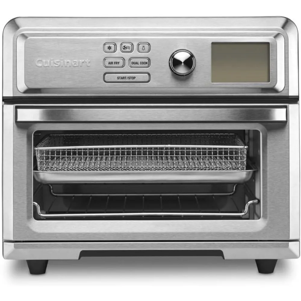 Air Fryer Toaster Oven, Digital Display, Digital 1800 Watt, Adjustable Temperature and Controls, Stainless Steel,Silver