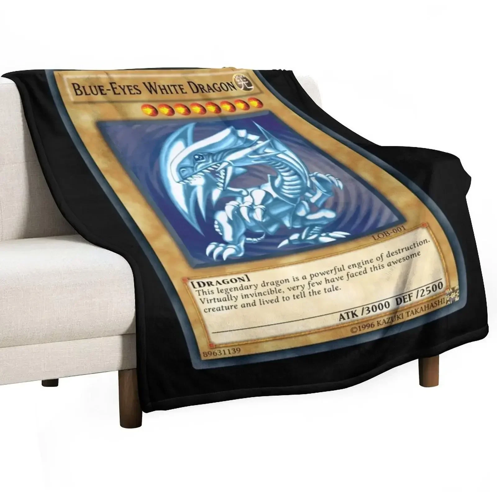 Blue Eyes White Dragon Yu Gí óh Throw Blanket Giant Sofa Luxury Designer Softest Single Blankets