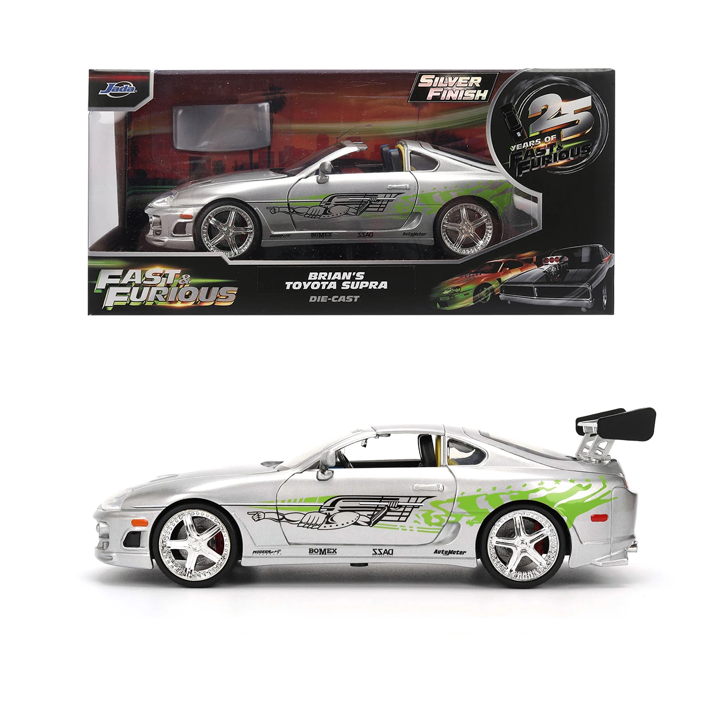 JADA 1:24 Fast & Furious 25th Anniversary Diecast Car – Metal
