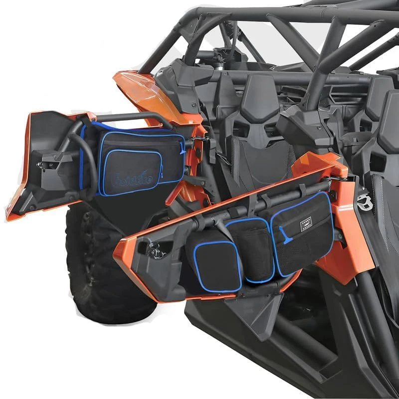 UTV Front Upper Door Bags Car Organizer For Can Am Maverick X3 XDS Canam Max R 4x4 Turbo R with Removable Knee Pad image 4