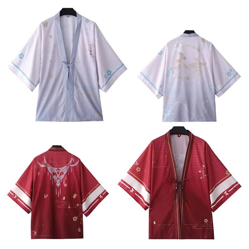 Chinese Series TGCF Tian Guan Ci Fu Huacheng Xie Lian Costume casual loose haori chiffon summer cape yukata short sleeve