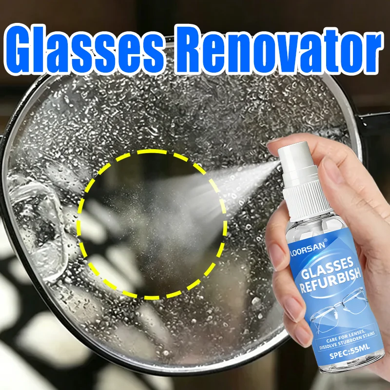 55ML Glasses Cleaner Spray Anti Fog Lens Refurbish Solution For Eyeglasses Sunglasses Phone Screen Camera Lenses Goggles