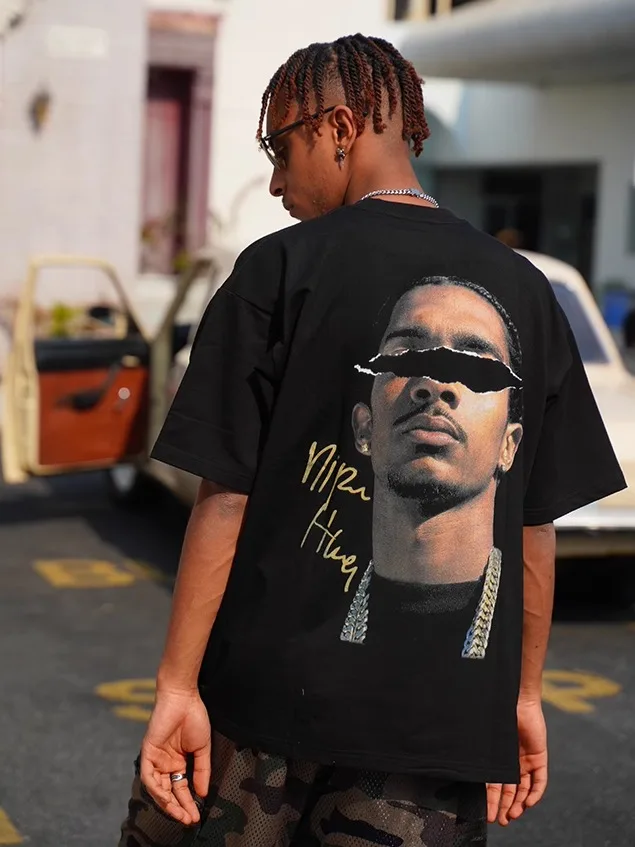 

CaliFans Summer New Loose Fit Hip Hop Street Sle round Ne ort Sve Men's T-irt Youth Faion Cotton Anti-Wrinkle