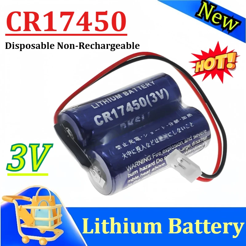 Disposable Non-Rechargeable 3V CR17450 Two Combinations 2CR17450 3V Lithium Battery Accessories