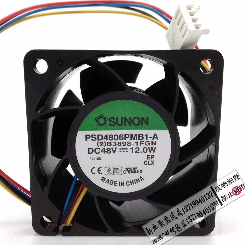 

for SUNON 6CM 60mm 6038 48V 12W PSD4806PMB1-A server winds of the 4-wire cooling fan 60*60*38mm