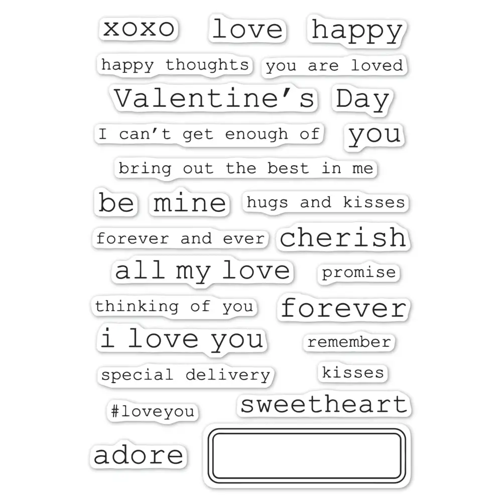 

Big and Little Valentines Clear Stamps for New Arrival 2022 Scrapbooking Valentine's Day Frame Card Craft Supplies No Dies