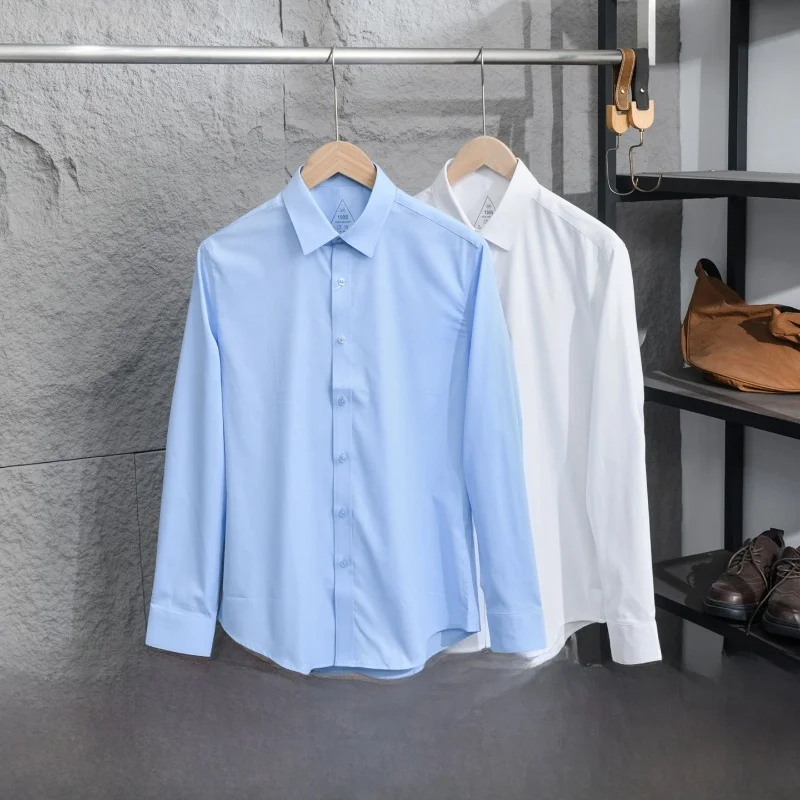

Premium Long Sleeve Cotton Shirt for Men Soft Breathable Comfortable Xinjiang Long Staple Cotton Casual Style Spring Shirt