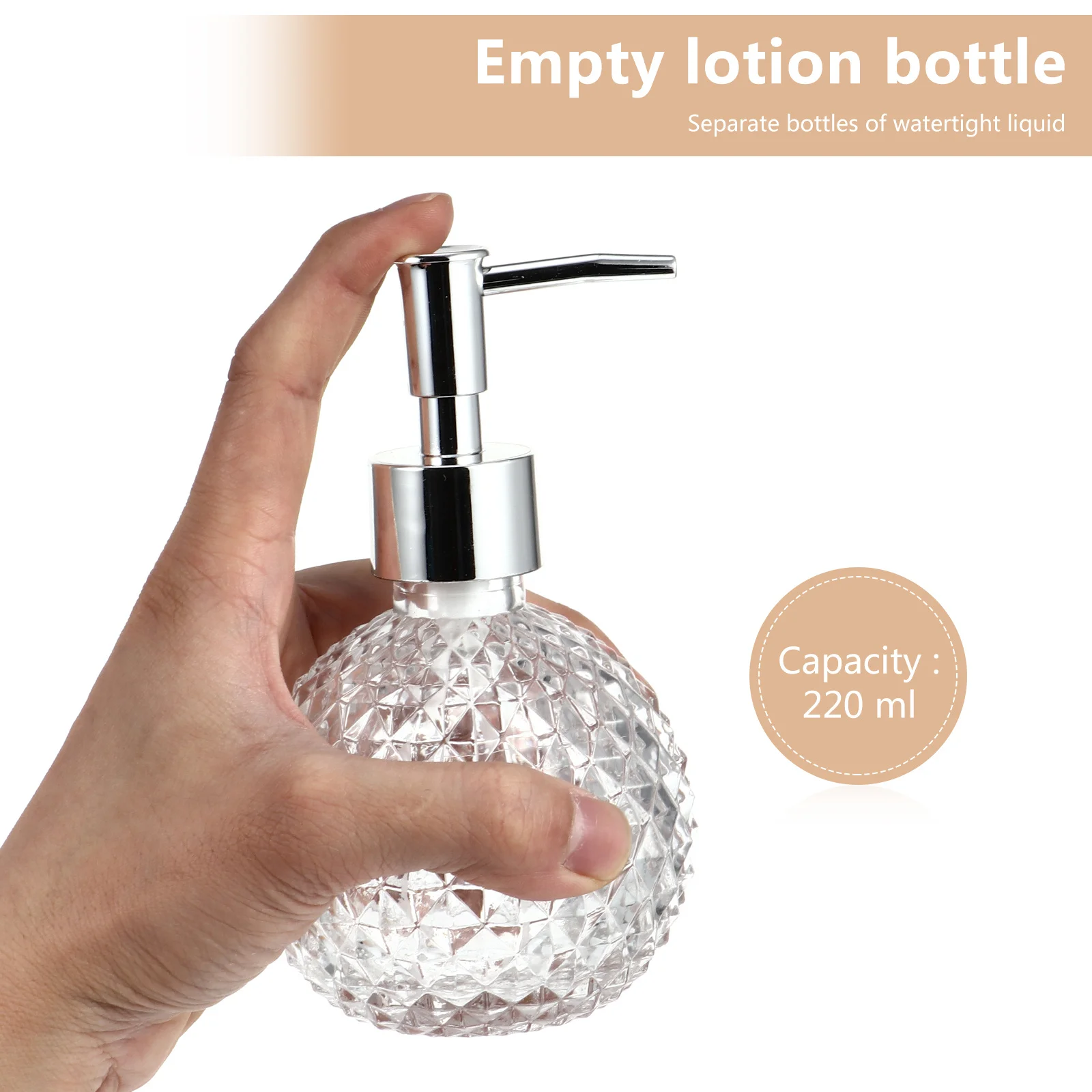 

1Pcs Press Pump Bottles Travel Container Durable Multipurpose for Shampoo Lotion Hand Body Wash Travel Bottles