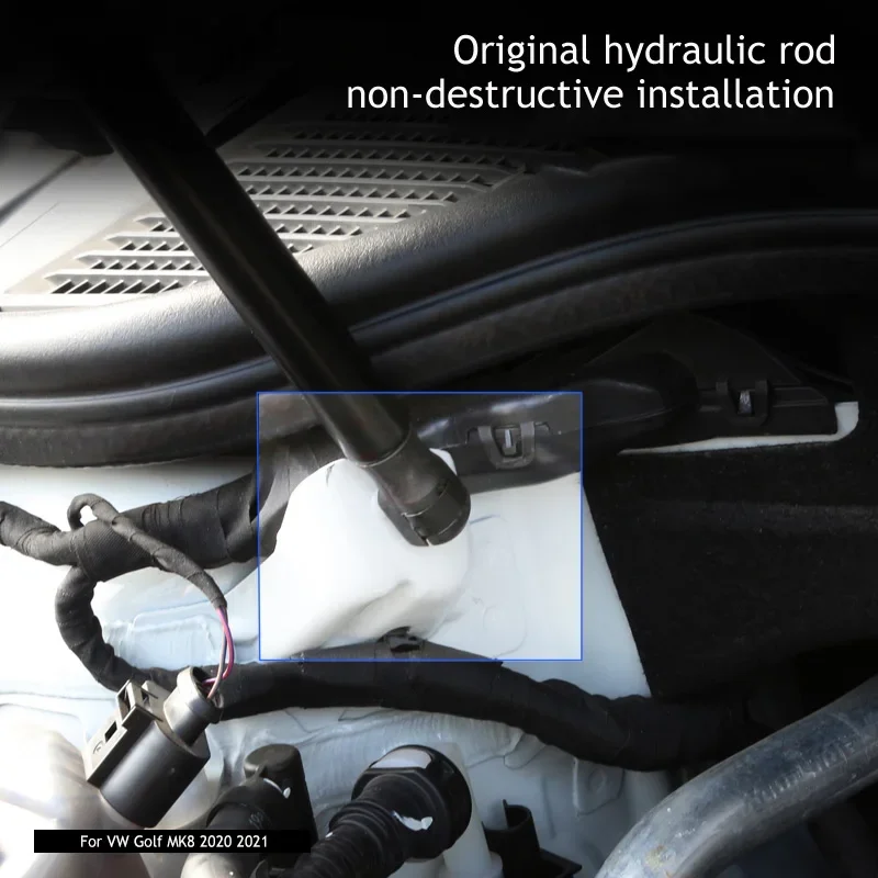 For VW Golf 8 MK8 2020 2021 2022 2023 Car-Styling Refit Bonnet Hood Gas Shock Lift Strut Bars Support Rod Accessories