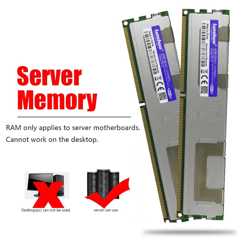 lanshuo 16GB 8GB 4GB DDR3 PC3 1066Mhz 1333Mhz 1600Mhz 1866Mhz Server memory X79 X58 2011 LGA2011 ECC REG 14900 12800 10600 RAM